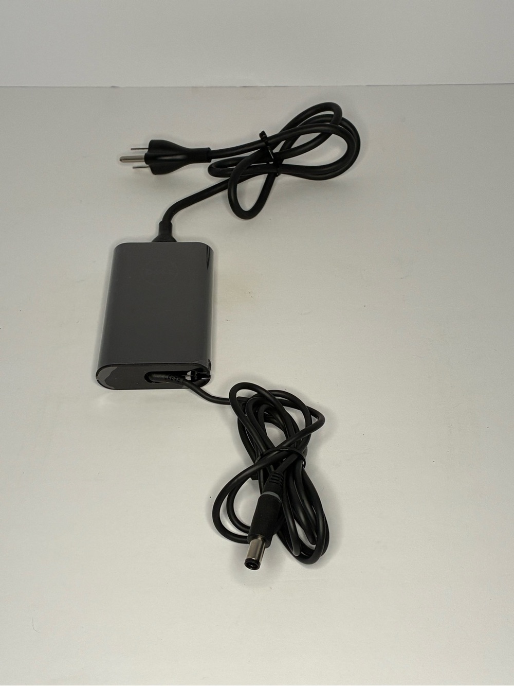 Dell Dark Gray and Black Laptop Charger Adapter